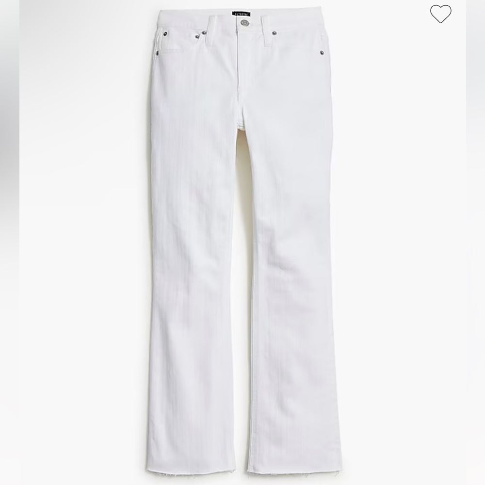J. Crew Flare Crop White Jean